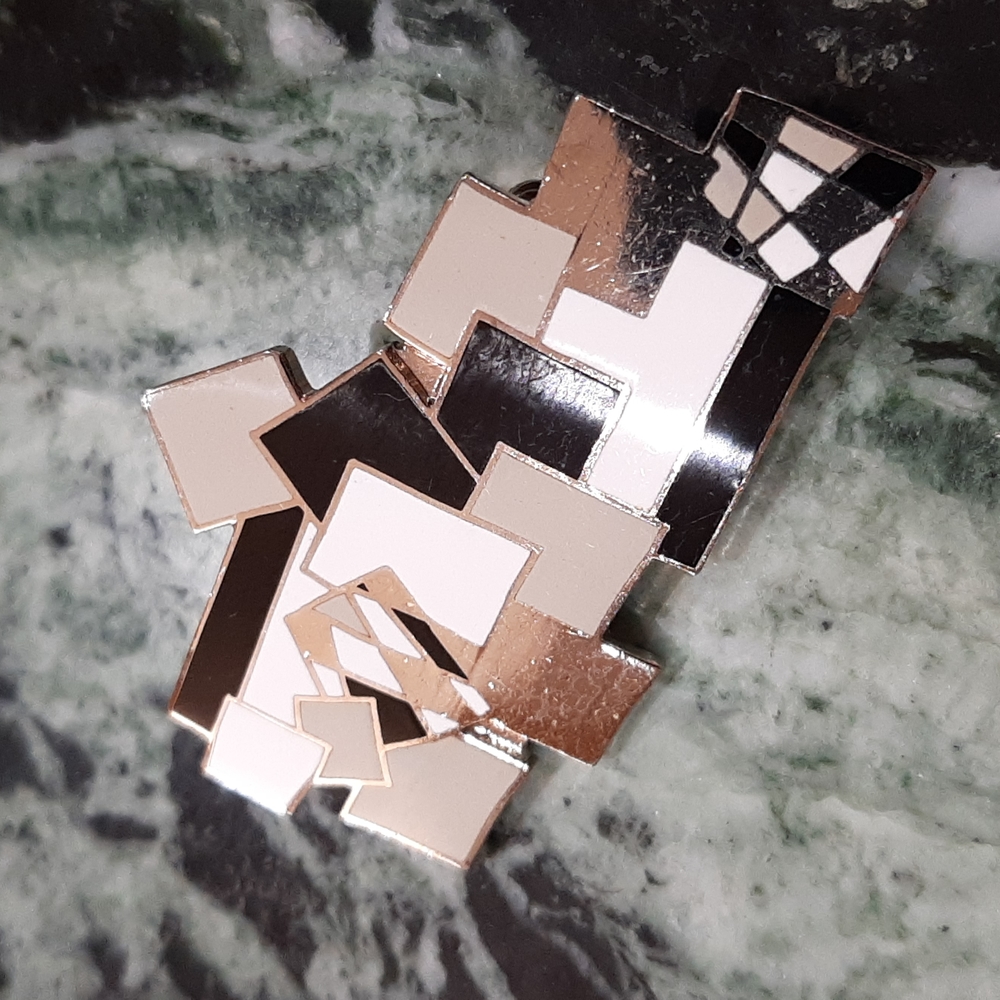 Memphis Beppe Caturegli "Monocroma 2" vintage brooch by Acme Studios Los Angeles